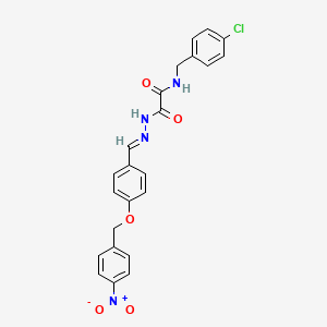 molecular formula C23H19ClN4O5 B11117515 N-(4-chlorobenzyl)-2-[(2E)-2-{4-[(4-nitrobenzyl)oxy]benzylidene}hydrazinyl]-2-oxoacetamide 