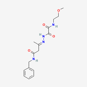 molecular formula C16H22N4O4 B11117520 (3E)-N-benzyl-3-(2-{[(2-methoxyethyl)amino](oxo)acetyl}hydrazinylidene)butanamide 