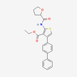 Ethyl 2-(oxolan-2-ylcarbonylamino)-4-(4-phenylphenyl)thiophene-3-carboxylate