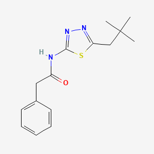 N-[5-(2,2-dimethylpropyl)-1,3,4-thiadiazol-2-yl]-2-phenylacetamide