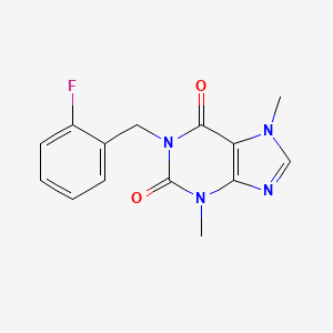 1-(2-fluorobenzyl)-3,7-dimethyl-3,7-dihydro-1H-purine-2,6-dione