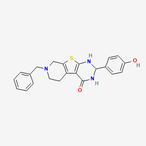 11-benzyl-5-(4-hydroxyphenyl)-8-thia-4,6,11-triazatricyclo[7.4.0.02,7]trideca-1(9),2(7)-dien-3-one