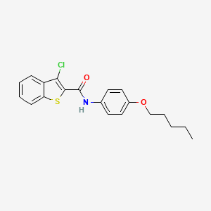 molecular formula C20H20ClNO2S B11117608 3-chloro-N-[4-(pentyloxy)phenyl]-1-benzothiophene-2-carboxamide 