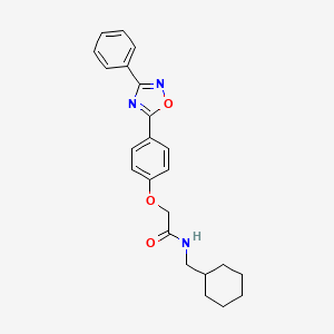 N-(cyclohexylmethyl)-2-[4-(3-phenyl-1,2,4-oxadiazol-5-yl)phenoxy]acetamide