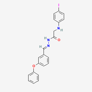 2-[(4-Iodophenyl)amino]-N'-[(E)-(3-phenoxyphenyl)methylidene]acetohydrazide