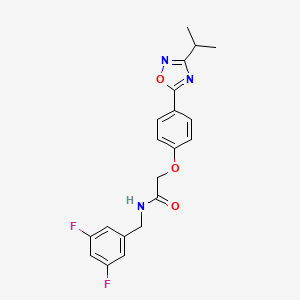 N-(3,5-difluorobenzyl)-2-{4-[3-(propan-2-yl)-1,2,4-oxadiazol-5-yl]phenoxy}acetamide