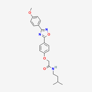 2-{4-[3-(4-methoxyphenyl)-1,2,4-oxadiazol-5-yl]phenoxy}-N-(3-methylbutyl)acetamide