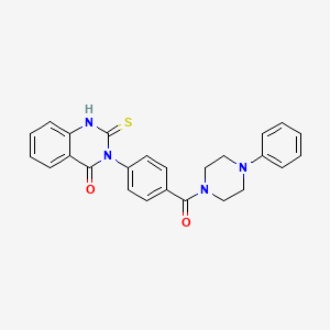 3-[4-(4-phenylpiperazine-1-carbonyl)phenyl]-2-sulfanylidene-1H-quinazolin-4-one