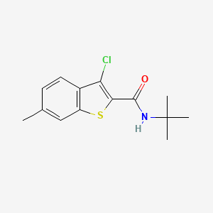 molecular formula C14H16ClNOS B11117746 N-tert-butyl-3-chloro-6-methyl-1-benzothiophene-2-carboxamide 