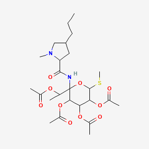 molecular formula C25H40N2O10S B11117764 2-[1-(acetyloxy)ethyl]-2-{[(1-methyl-4-propylpyrrolidin-2-yl)carbonyl]amino}-6-(methylsulfanyl)tetrahydro-2H-pyran-3,4,5-triyl triacetate (non-preferred name) 