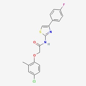 2-(4-chloro-2-methylphenoxy)-N-[4-(4-fluorophenyl)-1,3-thiazol-2-yl]acetamide