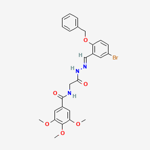 molecular formula C26H26BrN3O6 B11117804 N-({N'-[(E)-[2-(Benzyloxy)-5-bromophenyl]methylidene]hydrazinecarbonyl}methyl)-3,4,5-trimethoxybenzamide 