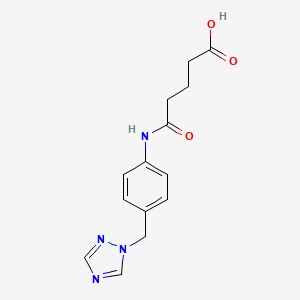 molecular formula C14H16N4O3 B11117811 5-oxo-5-{[4-(1H-1,2,4-triazol-1-ylmethyl)phenyl]amino}pentanoic acid 