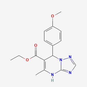 molecular formula C16H18N4O3 B11117816 Ethyl 7-(4-methoxyphenyl)-5-methyl-4,7-dihydro[1,2,4]triazolo[1,5-a]pyrimidine-6-carboxylate 