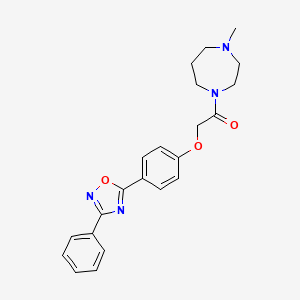 1-(4-Methyl-1,4-diazepan-1-yl)-2-[4-(3-phenyl-1,2,4-oxadiazol-5-yl)phenoxy]ethanone