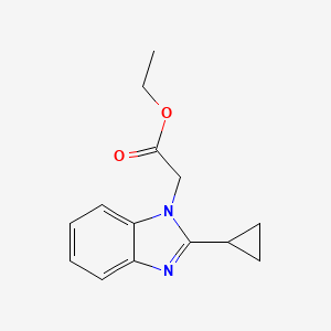 molecular formula C14H16N2O2 B11117827 ethyl (2-cyclopropyl-1H-benzimidazol-1-yl)acetate 