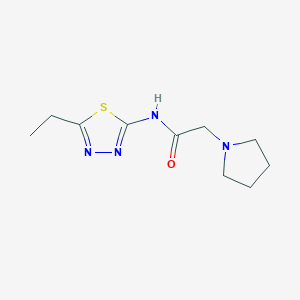 molecular formula C10H16N4OS B11117839 N-(5-ethyl-1,3,4-thiadiazol-2-yl)-2-(pyrrolidin-1-yl)acetamide 