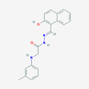 N'-[(E)-(2-hydroxynaphthalen-1-yl)methylidene]-2-[(3-methylphenyl)amino]acetohydrazide (non-preferred name)