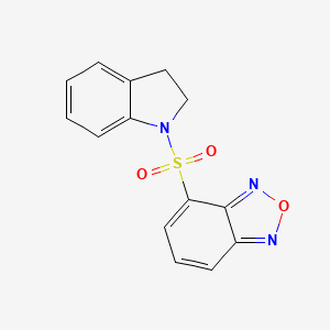 molecular formula C14H11N3O3S B11117872 4-(2,3-dihydro-1H-indol-1-ylsulfonyl)-2,1,3-benzoxadiazole 