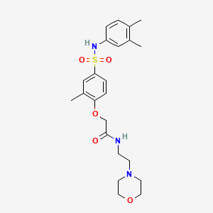 2-{4-[(3,4-dimethylphenyl)sulfamoyl]-2-methylphenoxy}-N-[2-(morpholin-4-yl)ethyl]acetamide