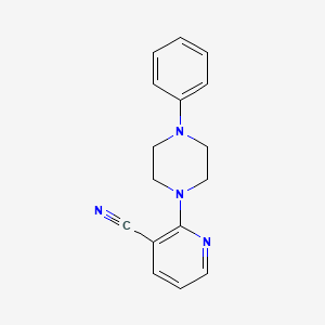 molecular formula C16H16N4 B11117893 2-(4-Phenylpiperazino)-3-pyridyl cyanide 