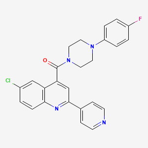 [6-Chloro-2-(pyridin-4-yl)quinolin-4-yl][4-(4-fluorophenyl)piperazin-1-yl]methanone