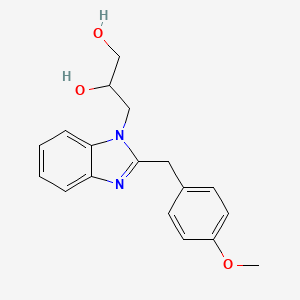 3-[2-(4-methoxybenzyl)-1H-benzimidazol-1-yl]propane-1,2-diol