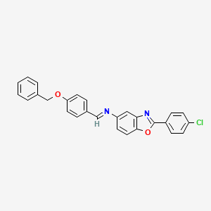 N-{(E)-[4-(benzyloxy)phenyl]methylidene}-2-(4-chlorophenyl)-1,3-benzoxazol-5-amine