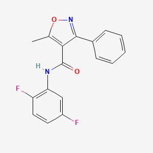 molecular formula C17H12F2N2O2 B11117944 N-(2,5-difluorophenyl)-5-methyl-3-phenyl-1,2-oxazole-4-carboxamide 