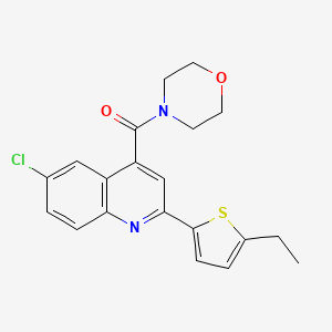 molecular formula C20H19ClN2O2S B11117949 [6-Chloro-2-(5-ethylthiophen-2-yl)quinolin-4-yl](morpholin-4-yl)methanone 