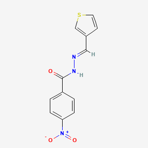 molecular formula C12H9N3O3S B11117966 4-nitro-N'-[(E)-thiophen-3-ylmethylidene]benzohydrazide 