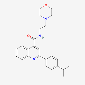 molecular formula C25H29N3O2 B11117967 N-[2-(morpholin-4-yl)ethyl]-2-[4-(propan-2-yl)phenyl]quinoline-4-carboxamide CAS No. 6132-10-1