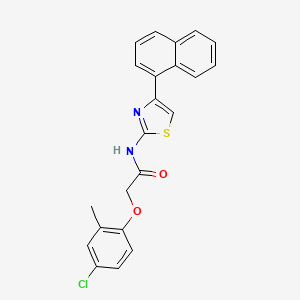 molecular formula C22H17ClN2O2S B11117973 2-(4-chloro-2-methylphenoxy)-N-[4-(naphthalen-1-yl)-1,3-thiazol-2-yl]acetamide 