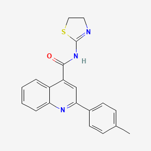 N-(4,5-dihydro-1,3-thiazol-2-yl)-2-(4-methylphenyl)quinoline-4-carboxamide