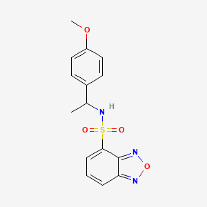 molecular formula C15H15N3O4S B11117987 N-[1-(4-methoxyphenyl)ethyl]-2,1,3-benzoxadiazole-4-sulfonamide 