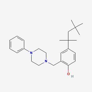 2-[(4-Phenylpiperazin-1-yl)methyl]-4-(2,4,4-trimethylpentan-2-yl)phenol