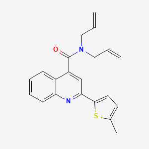 2-(5-methylthiophen-2-yl)-N,N-di(prop-2-en-1-yl)quinoline-4-carboxamide