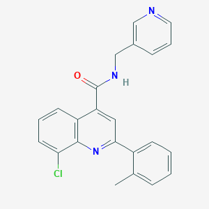 8-chloro-2-(2-methylphenyl)-N-(pyridin-3-ylmethyl)quinoline-4-carboxamide