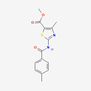 Methyl 4-methyl-2-{[(4-methylphenyl)carbonyl]amino}-1,3-thiazole-5-carboxylate