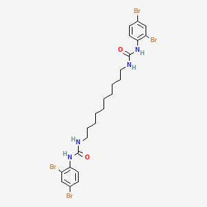 molecular formula C24H30Br4N4O2 B11118053 1,1'-Decane-1,10-diylbis[3-(2,4-dibromophenyl)urea] 