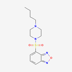 molecular formula C14H20N4O3S B11118092 4-[(4-Butylpiperazin-1-yl)sulfonyl]-2,1,3-benzoxadiazole 