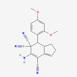 6-amino-4-(2,4-dimethoxyphenyl)-2,3,3a,4-tetrahydro-5H-indene-5,5,7-tricarbonitrile