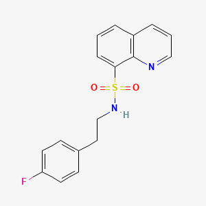 molecular formula C17H15FN2O2S B11118115 N-[2-(4-fluorophenyl)ethyl]quinoline-8-sulfonamide 