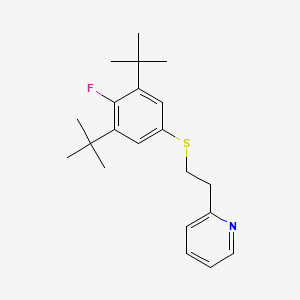 2-{2-[(3,5-Di-tert-butyl-4-fluorophenyl)sulfanyl]ethyl}pyridine