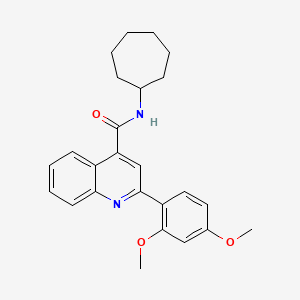 N-cycloheptyl-2-(2,4-dimethoxyphenyl)quinoline-4-carboxamide