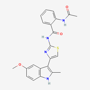 2-(acetylamino)-N-[4-(5-methoxy-2-methyl-1H-indol-3-yl)-1,3-thiazol-2-yl]benzamide