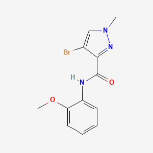 molecular formula C12H12BrN3O2 B11118166 4-Bromo-N-(2-methoxyphenyl)-1-methyl-1H-pyrazole-3-carboxamide 