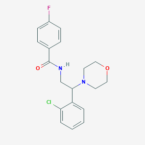 molecular formula C19H20ClFN2O2 B11118173 N-[2-(2-chlorophenyl)-2-(morpholin-4-yl)ethyl]-4-fluorobenzamide 