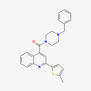 (4-Benzylpiperazin-1-yl)[2-(5-methylthiophen-2-yl)quinolin-4-yl]methanone