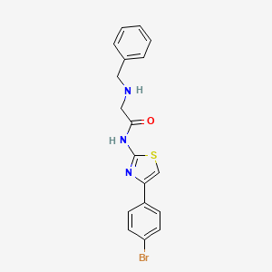 2-(benzylamino)-N-[4-(4-bromophenyl)-1,3-thiazol-2-yl]acetamide